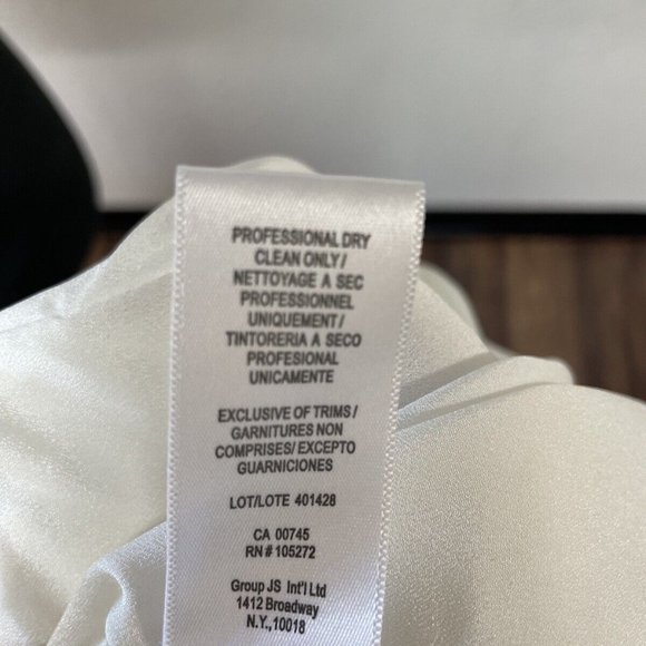 Halston Mock-Neck Mini Dress in Chalk Sz 2 - Picture 14 of 14